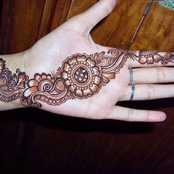 Bail Mehndi Design for Front Hand