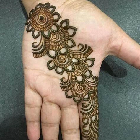 Bail Mehndi Design for Front Hand