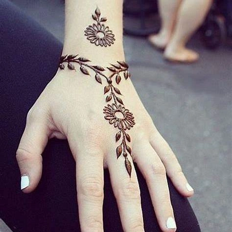 Cute Mehndi Design Easy for Hands