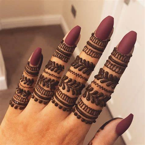 Finger Mehndi Patterns