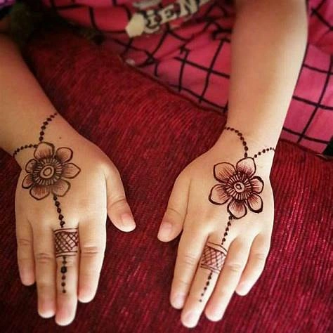 Parent-Child Matching Mehndi