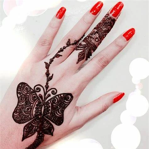 Simple Butterfly Mehndi Design