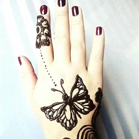 Simple Butterfly Mehndi Design