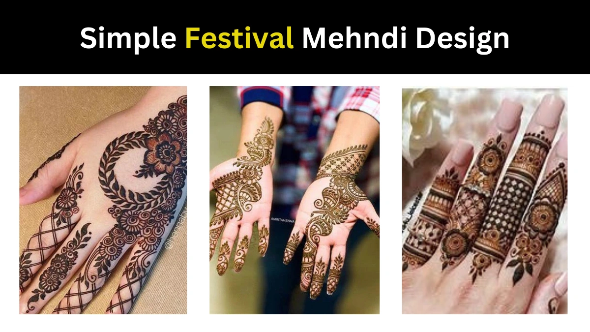 Simple Festival Mehndi Design