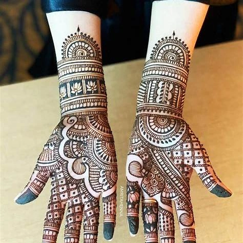 Traditional Indian Bridal Mehndi Design