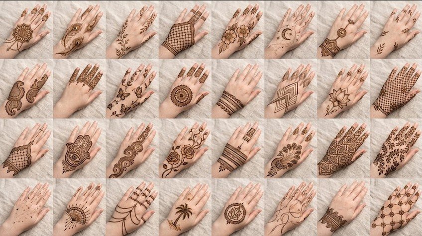 Stylish Back Hand Mehndi Design