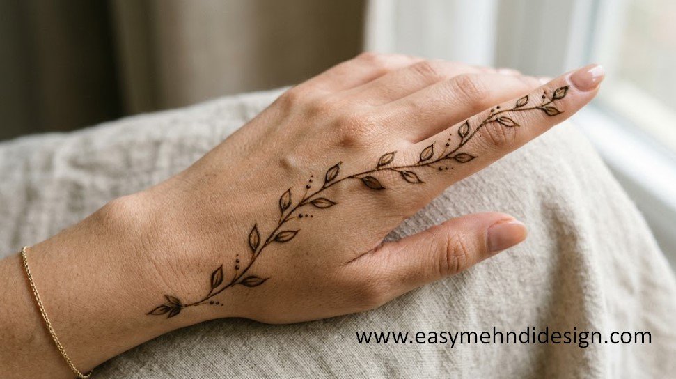 Stylish Back Hand Mehndi Design