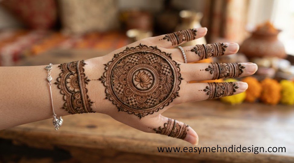 Stylish Back Hand Mehndi Design