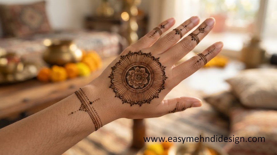 Stylish Back Hand Mehndi Design