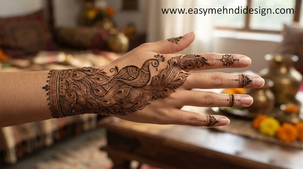 Stylish Back Hand Mehndi Design