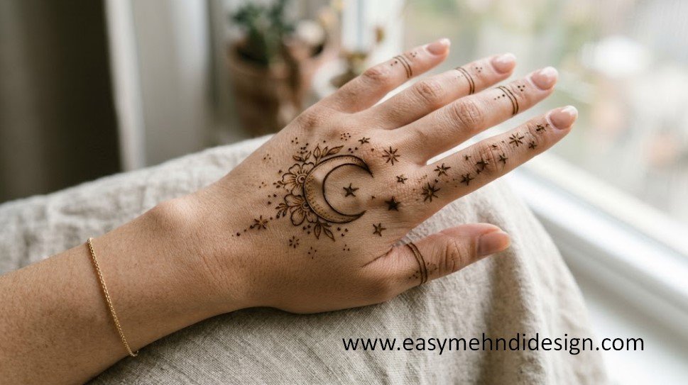 Stylish Back Hand Mehndi Design