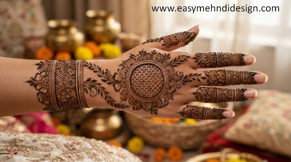 Stylish Back Hand Mehndi Design
