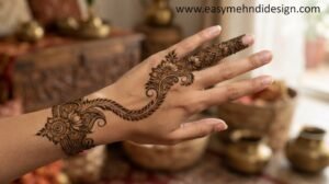 Stylish Back Hand Mehndi Design