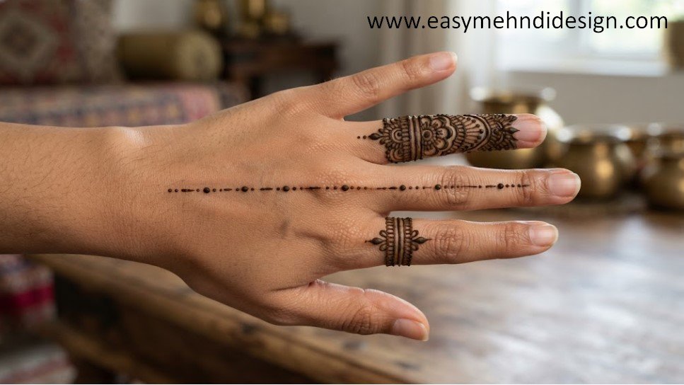 Stylish Back Hand Mehndi Design