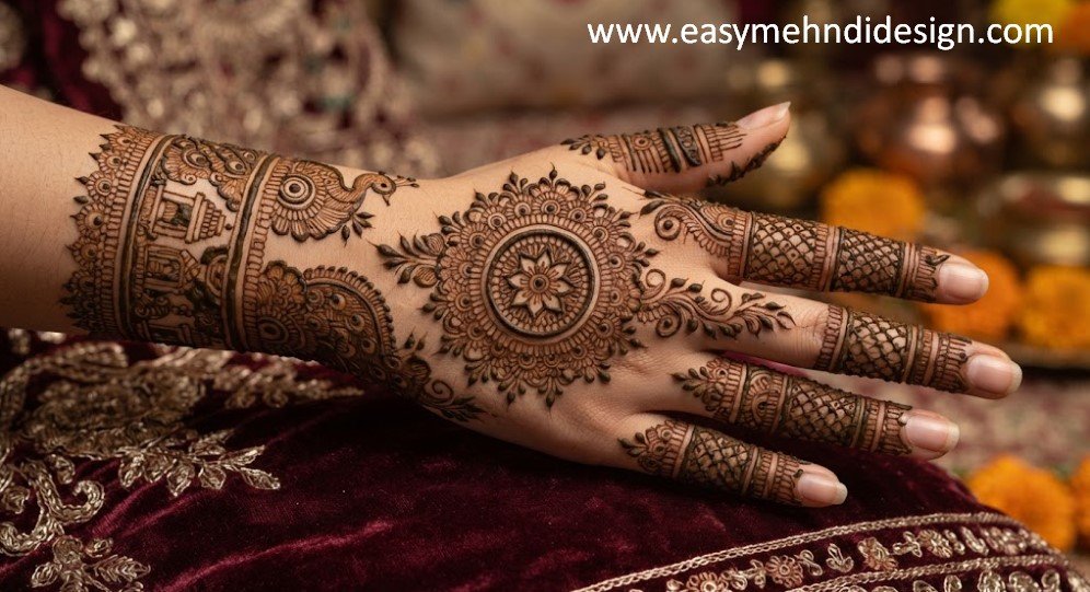 Stylish Back Hand Mehndi Design