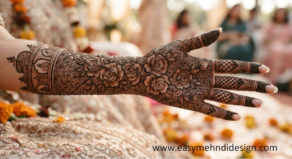 Stylish Back Hand Mehndi Design