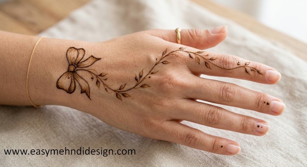 Stylish Back Hand Mehndi Design