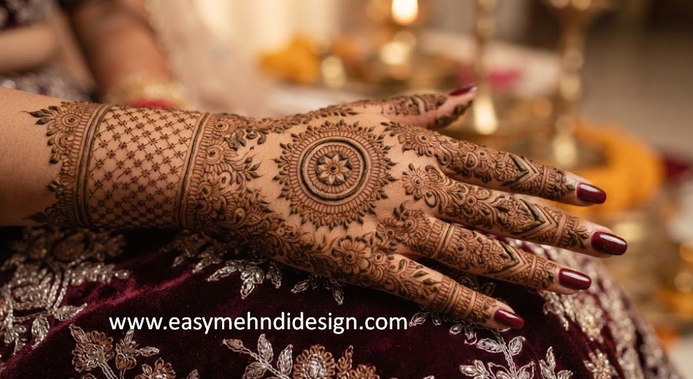 Stylish Back Hand Mehndi Design