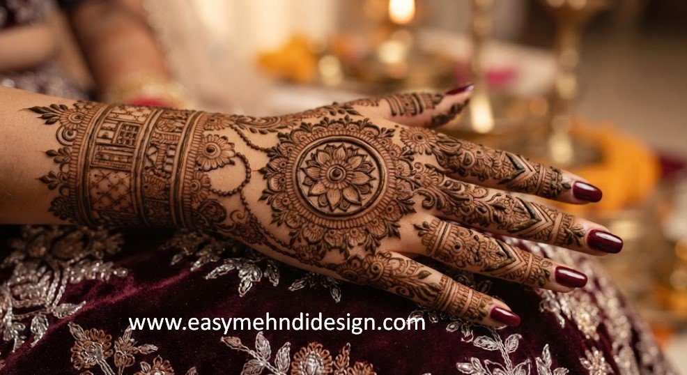 Stylish Back Hand Mehndi Design