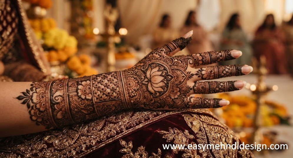 Stylish Back Hand Mehndi Design