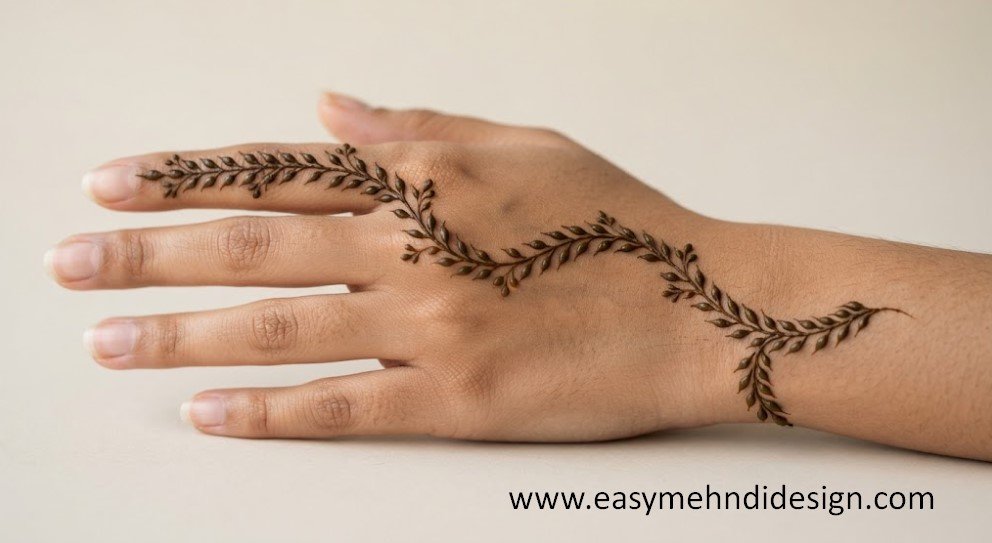 Stylish Back Hand Mehndi Design