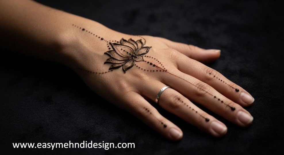 Stylish Back Hand Mehndi Design