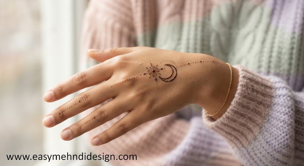 Stylish Back Hand Mehndi Design