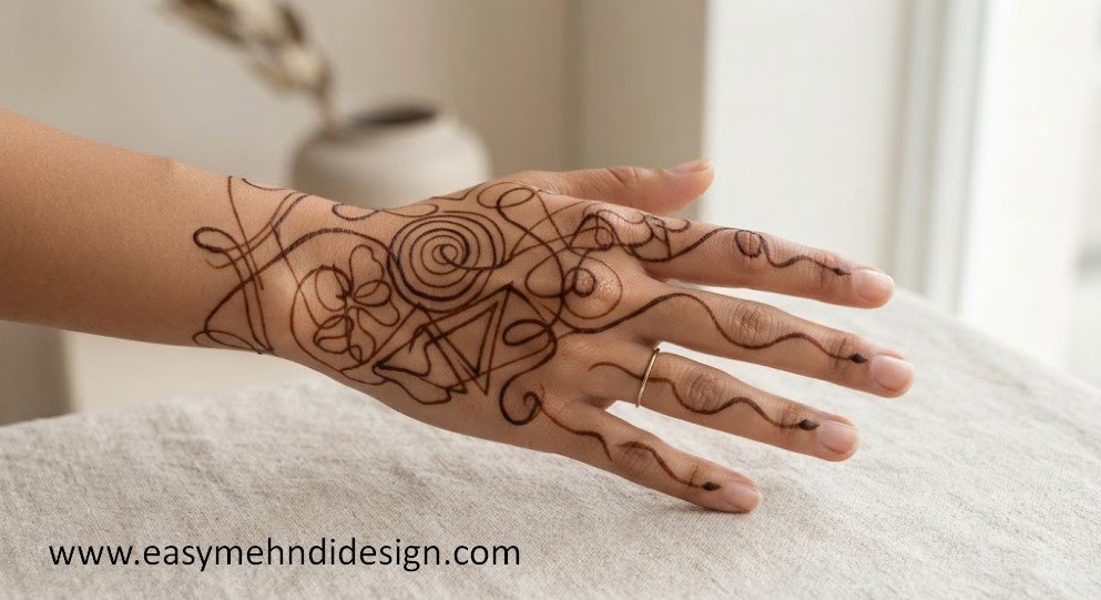 Stylish Back Hand Mehndi Design