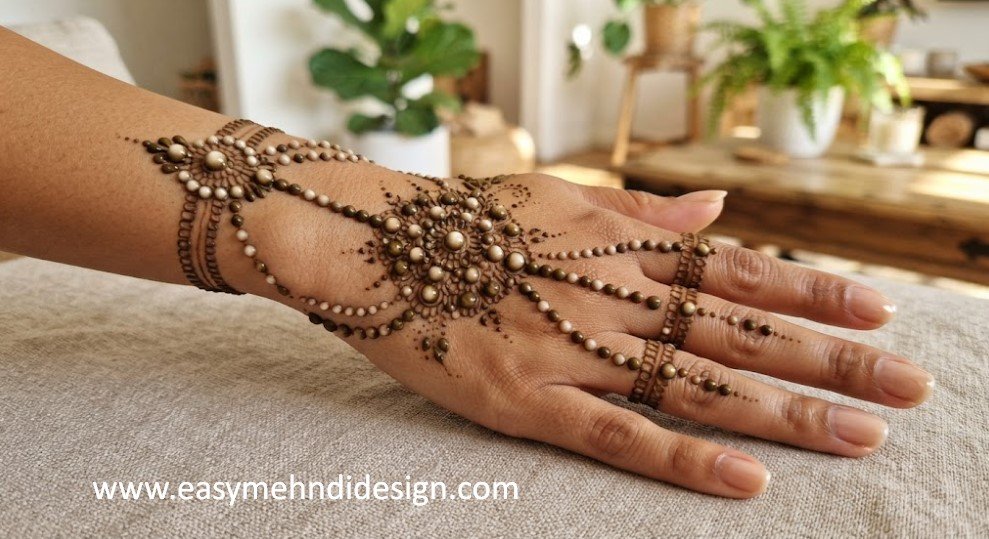Stylish Back Hand Mehndi Design