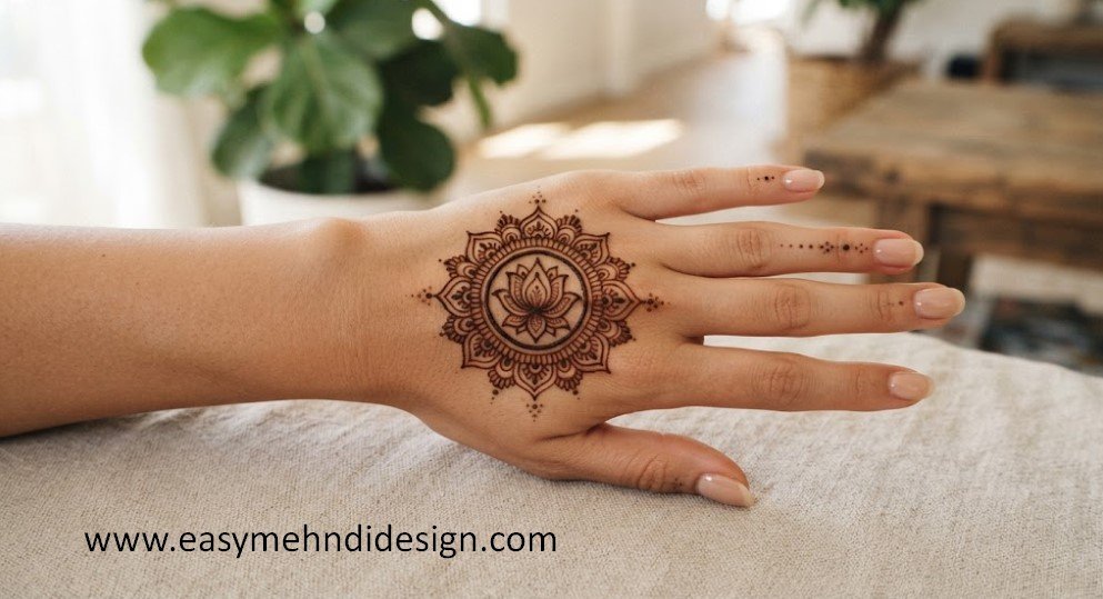 Stylish Back Hand Mehndi Design