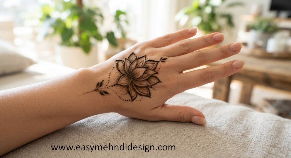 Stylish Back Hand Mehndi Design