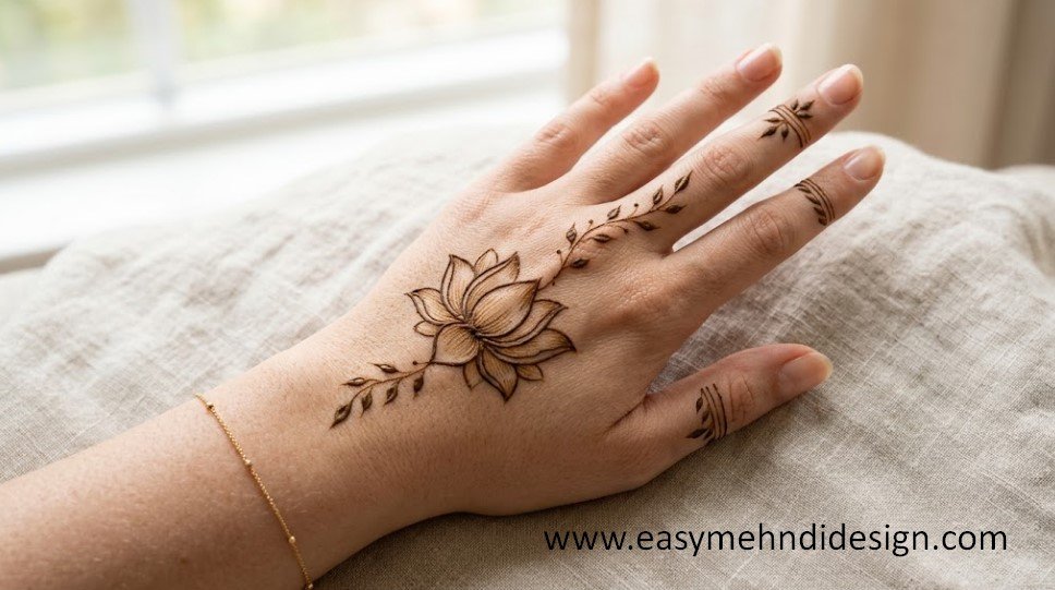 Stylish Back Hand Mehndi Design