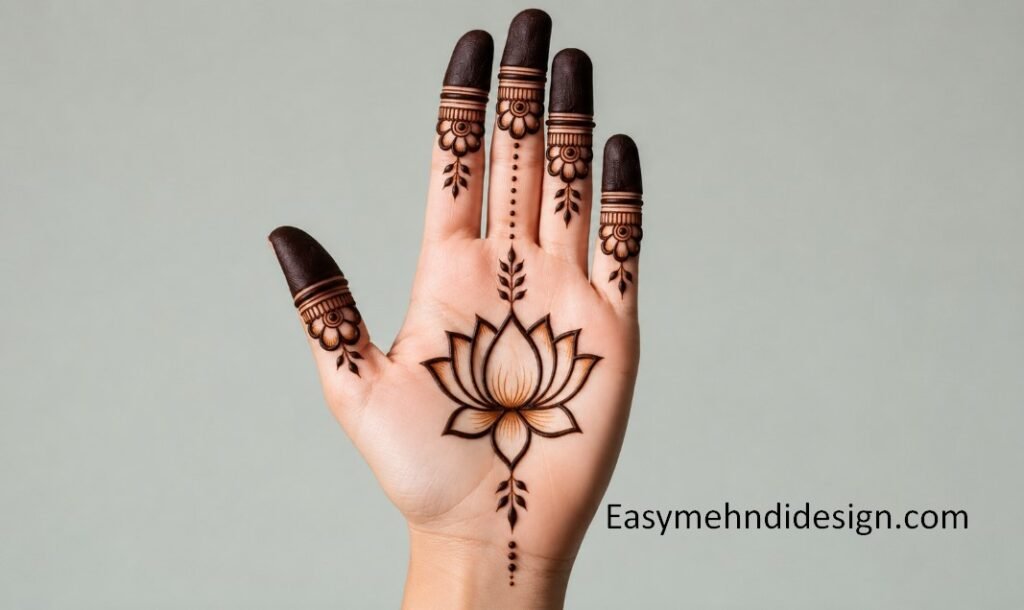 front hand mehndi design