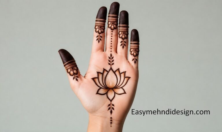 front hand mehndi design