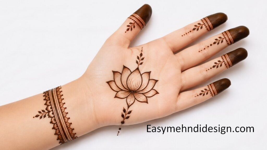 front hand mehndi design