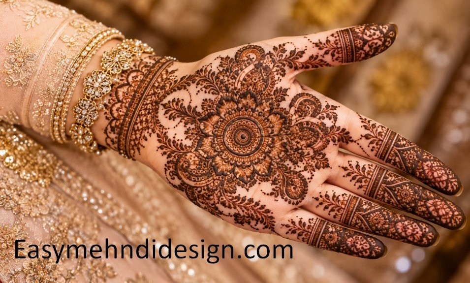 front hand mehndi design