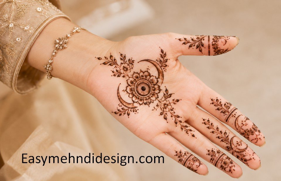 front hand mehndi design
