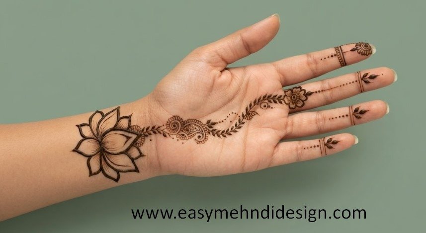 Front Hand Simple Mehndi Design