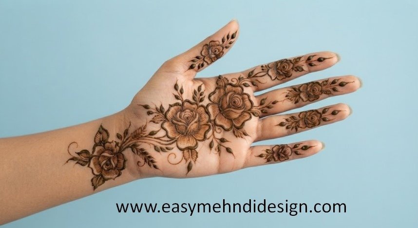 Front Hand Simple Mehndi Design