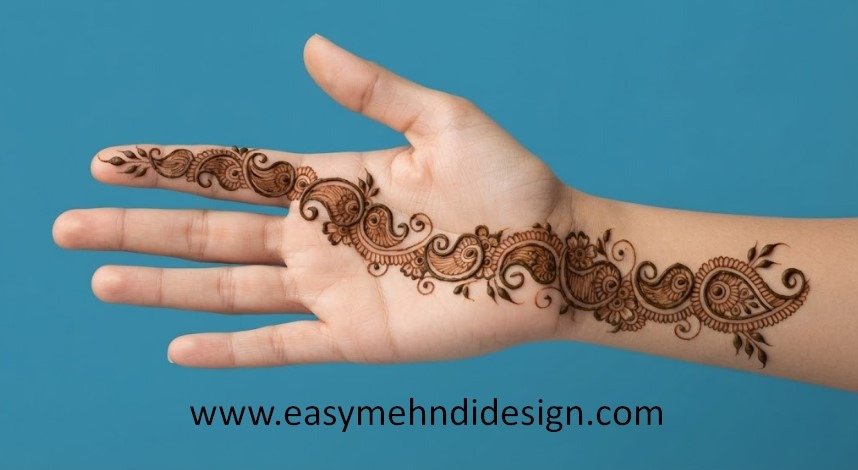 Front Hand Simple Mehndi Design