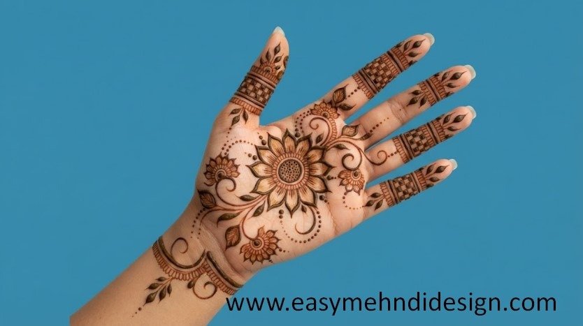 Front Hand Simple Mehndi Design