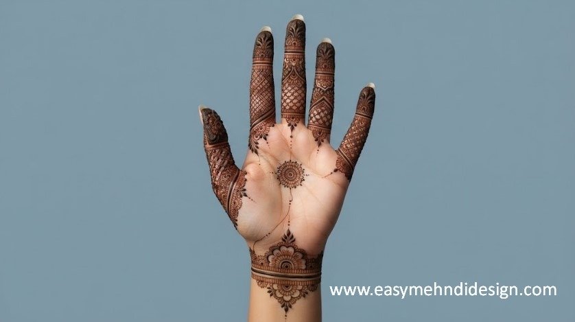 Front Hand Simple Mehndi Design