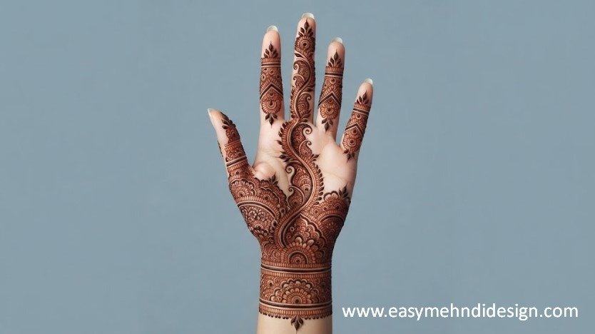 Front Hand Simple Mehndi Design