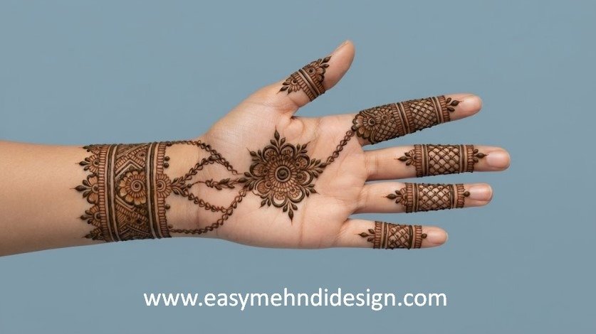 Front Hand Simple Mehndi Design