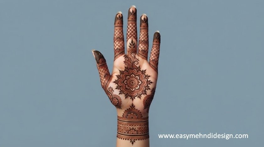 Front Hand Simple Mehndi Design