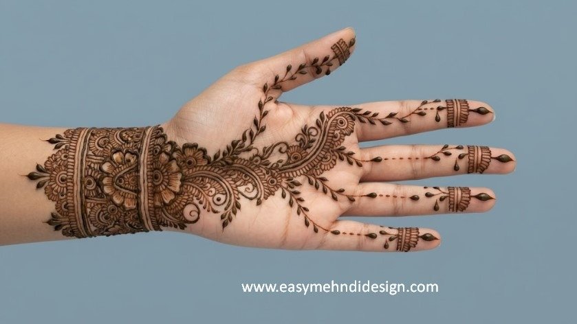 Front Hand Simple Mehndi Design