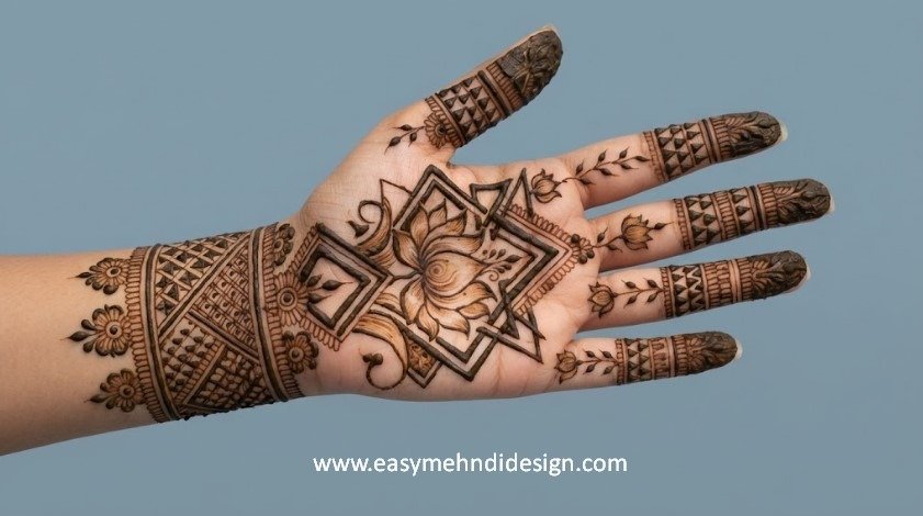 Front Hand Simple Mehndi Design