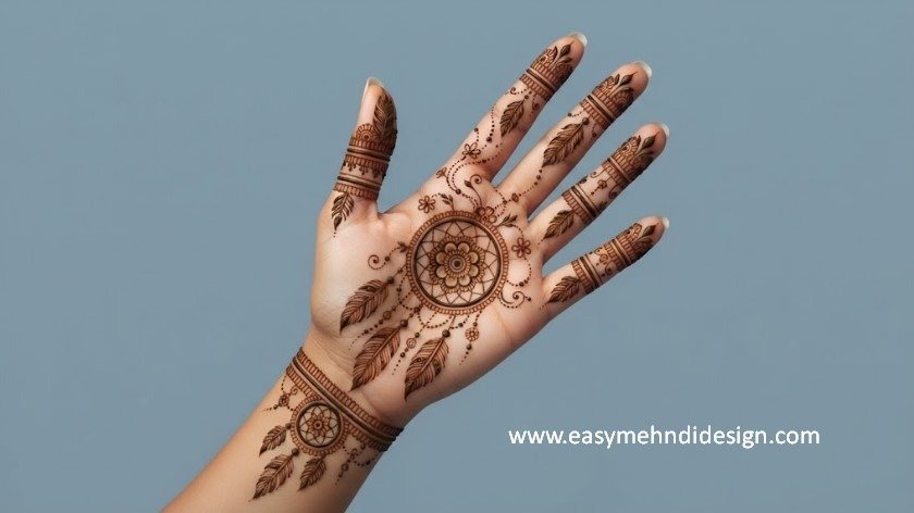 Front Hand Simple Mehndi Design