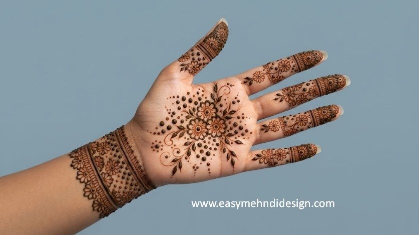 Front Hand Simple Mehndi Design