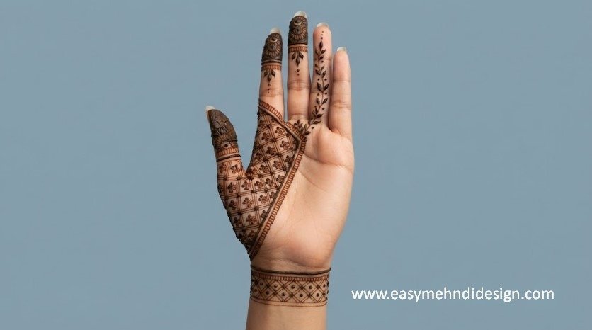 Front Hand Simple Mehndi Design